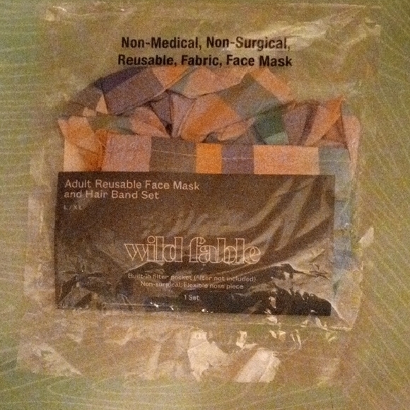 wild fable Accessories - Wild Fable Multicolor Reusable Face Mask (1) and Hair Band Set (1)